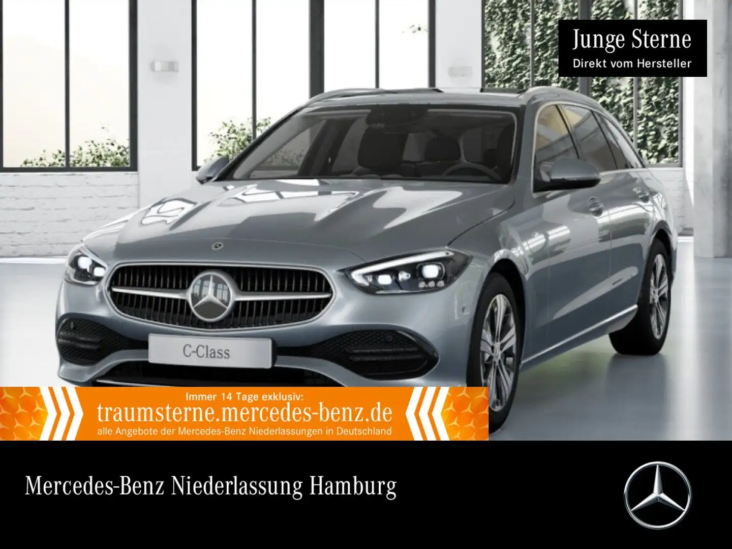 Mercedes-Benz C 300 e T AVANTG+PANO+AHK+KAMERA+KEYLESS+9G Silber - 1