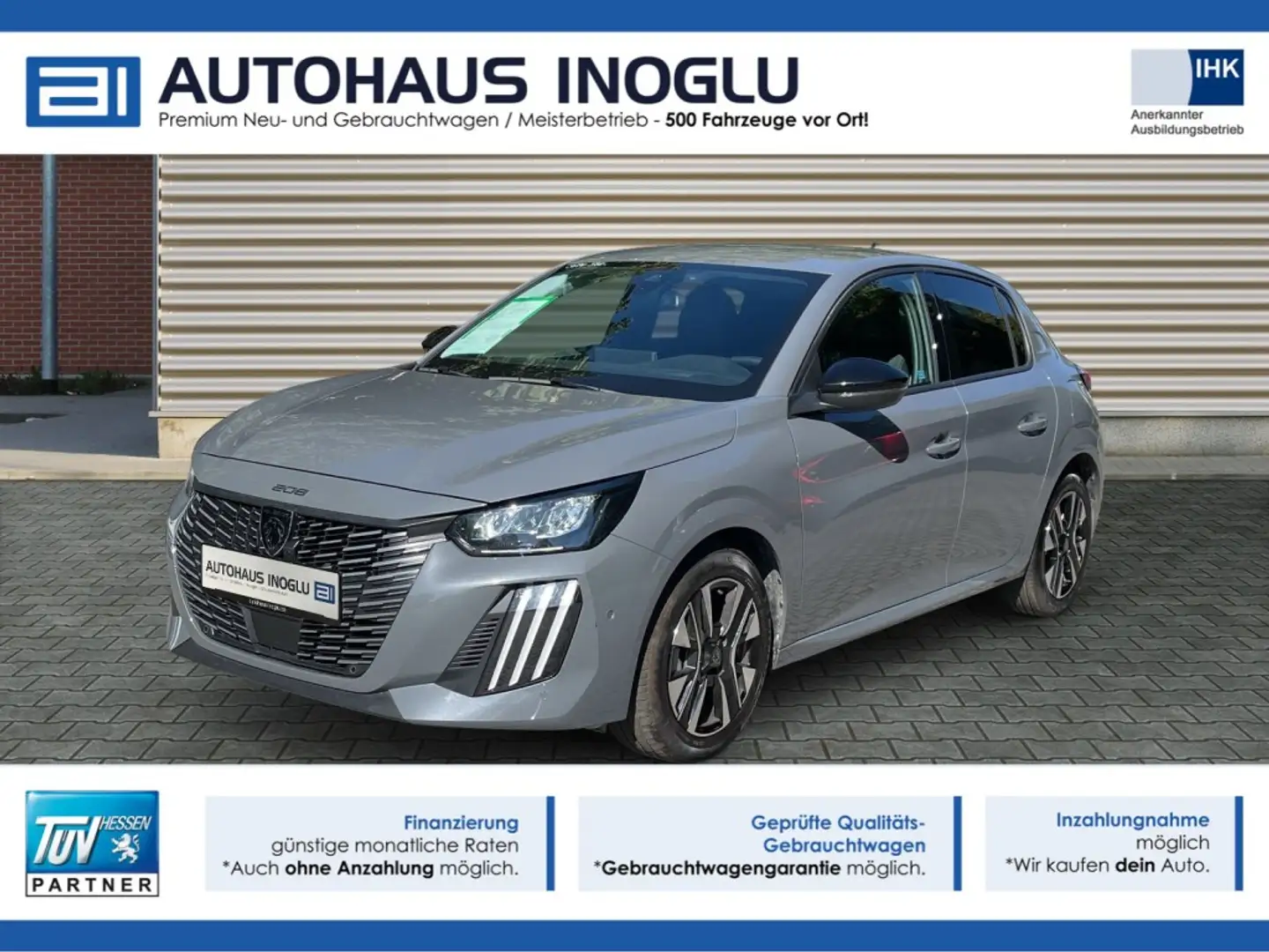 Peugeot 208 1.2 Allure Multimedia+LED+360° Kam+ACC+DAB+PDC+ Gris - 1