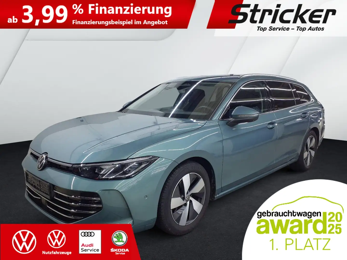 Volkswagen Passat Elegance 2.0TDI DSG 299,-ohne Anzahlung AHK Trave Grün - 1