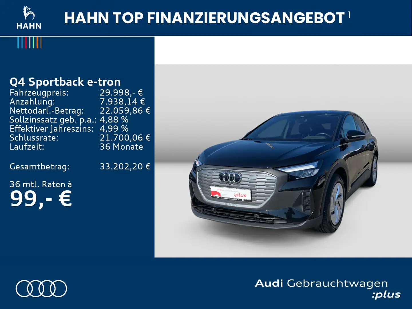 Audi Q4 e-tron Q4 Sportback 40 e-tron S-Trc Virtual LED Navi Zwart - 2