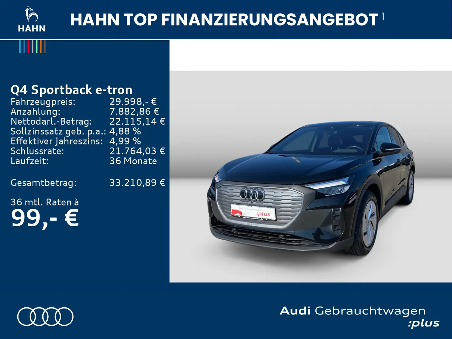 Audi Q4 e-tron Q4 Sportback 40 e-tron S-Trc Virtual LED Navi Schwarz - 2