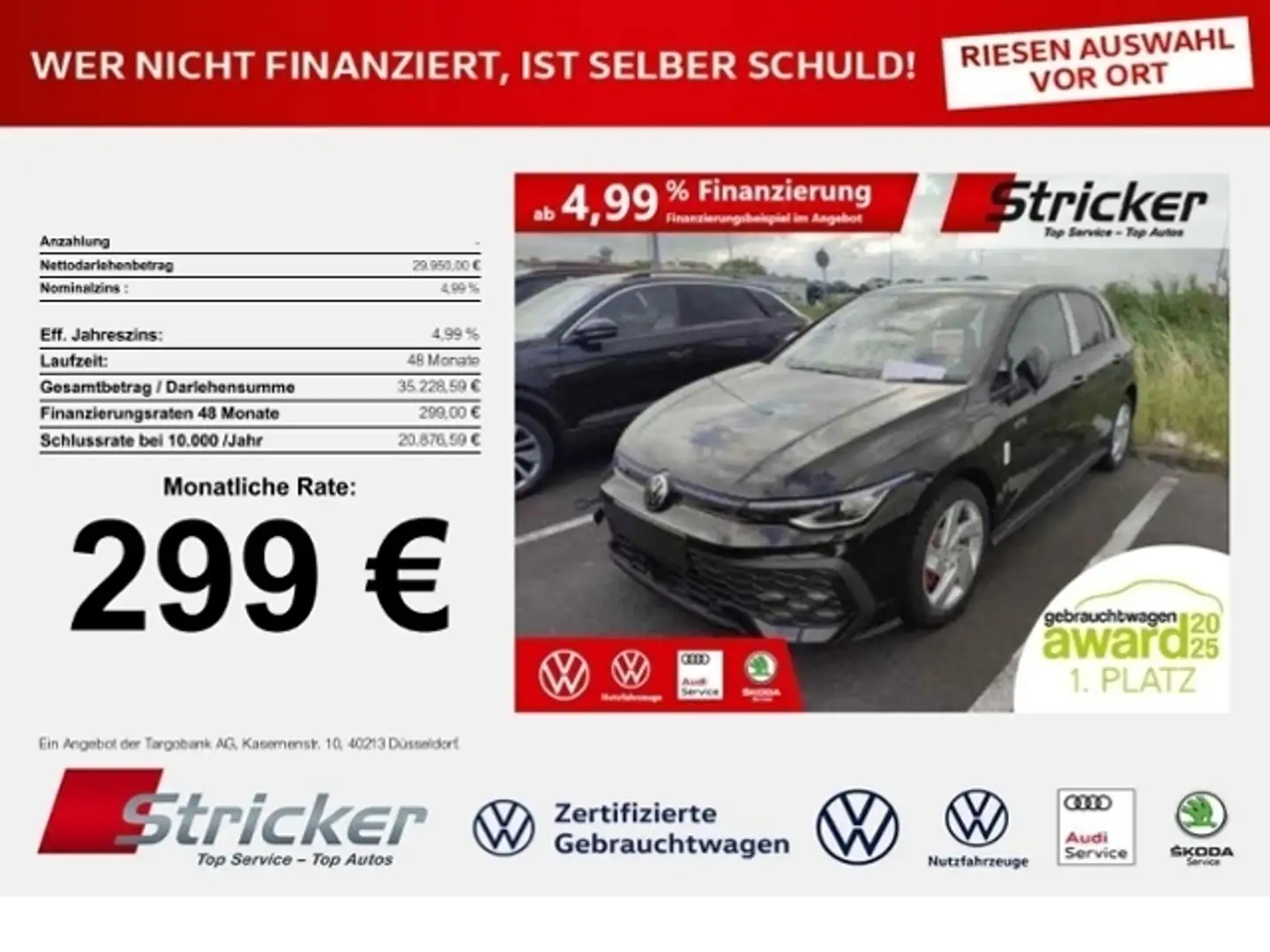 Volkswagen Golf GTE 1.5TSI Rechtslenker 299,-ohne Anzahlung Trave crna - 1