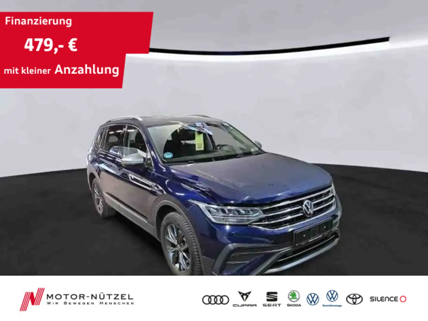 Volkswagen Tiguan Allspace 2.0 TDI 4M MOVE LED+NAVI+AHK+7SI Blau - 1