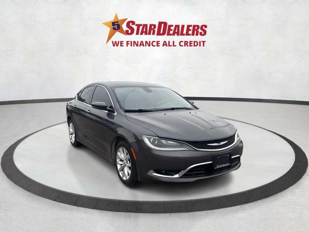 Gray 2015 Chrysler 200 C Sedan FWD Sedan Front-Wheel Drive Automatic