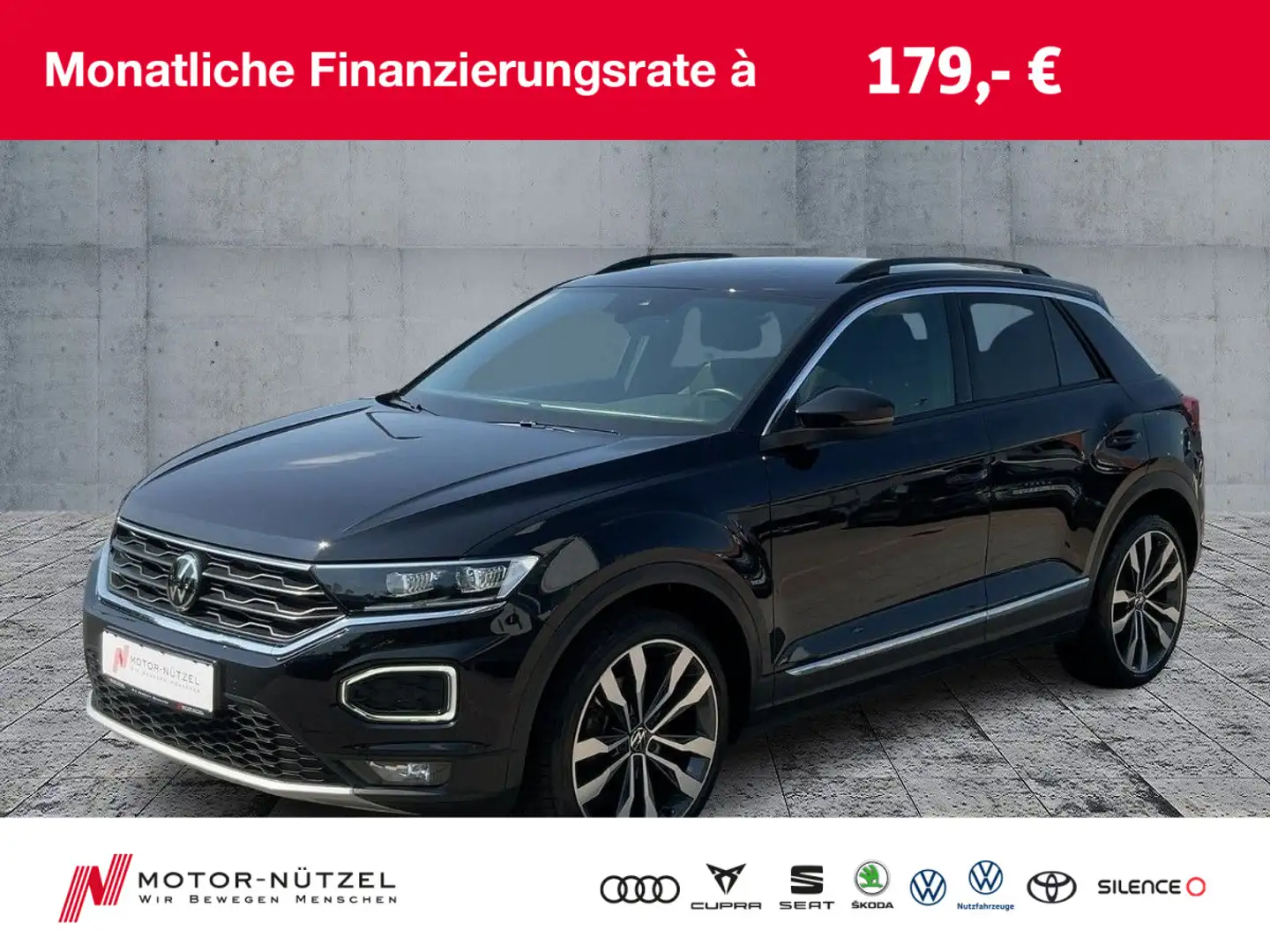 Volkswagen T-Roc 1.5 TSI SPORT LED+NAVI+RFK+ACC+SHZ+AHK+19" Noir - 1