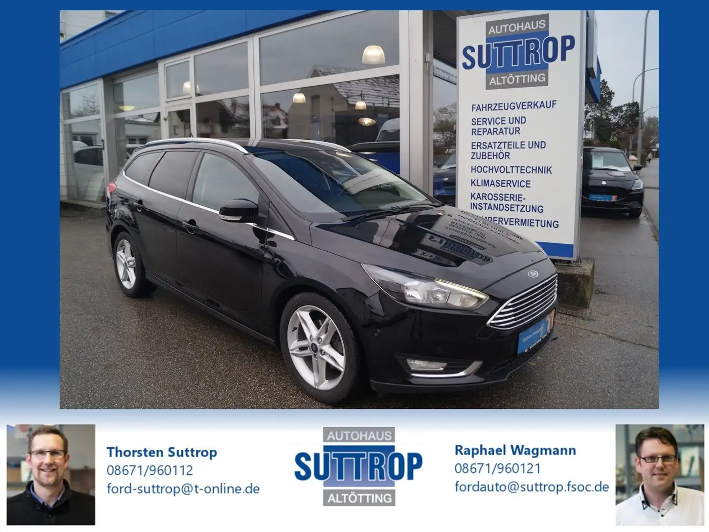 Ford Focus Titanium Turnier mit vielen Extras Schwarz - 1