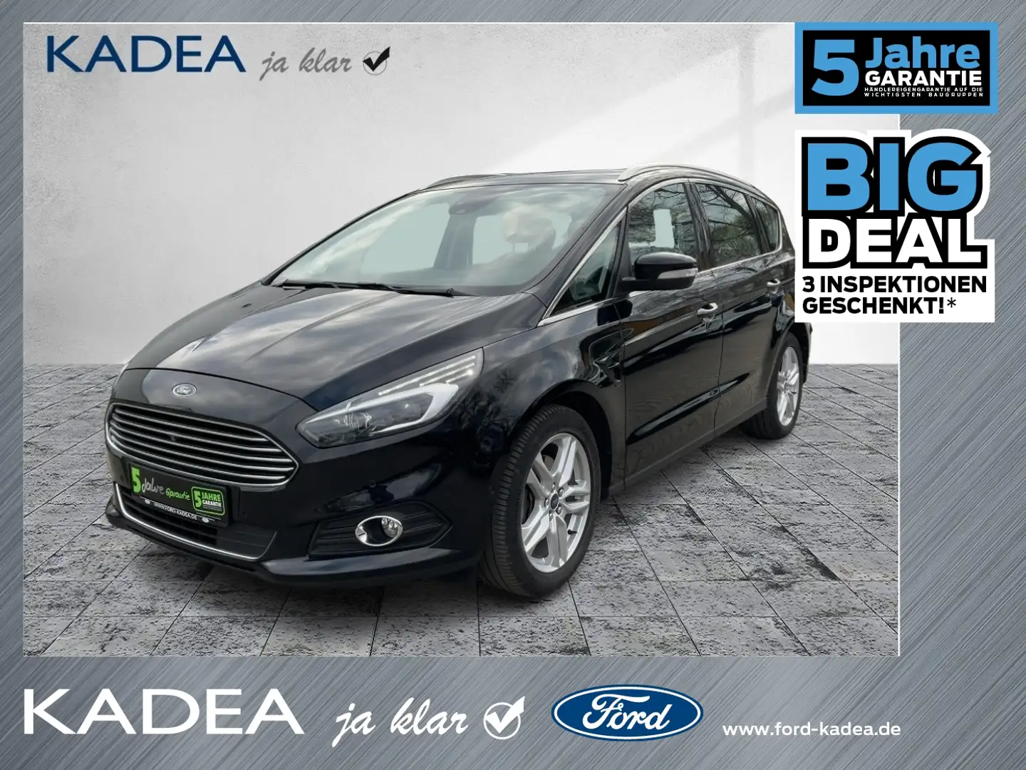 Ford S-Max Bi-Turbo Titanium LED*LEDER* AHK*2xKAMERA Zwart - 1