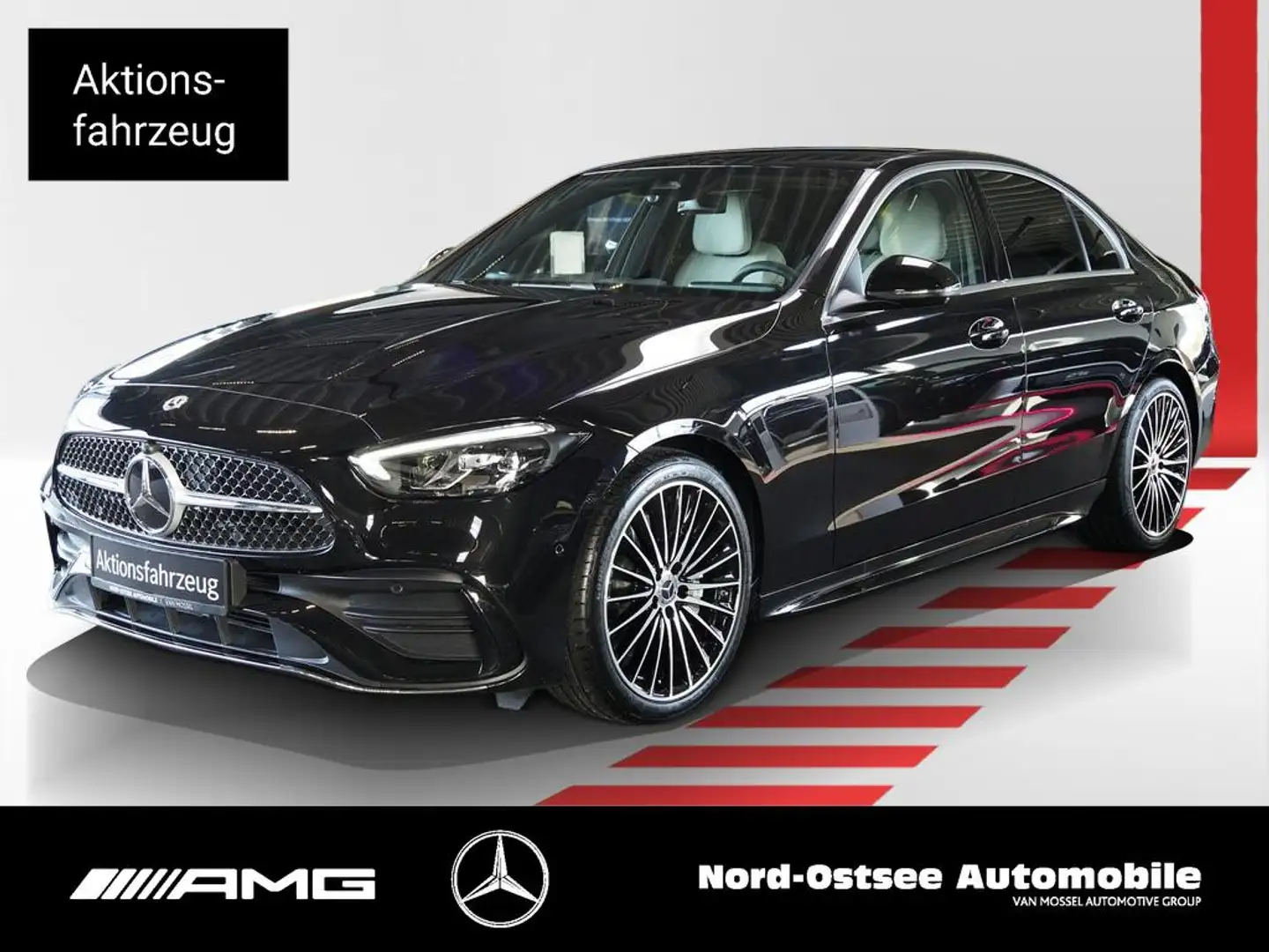 Mercedes-Benz C 180 AMG 19-ZOLL MEMORY SOUND 360° Zwart - 1