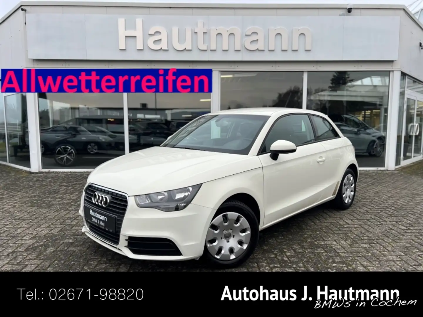 Audi A1 1.4 TFSI Attraction +2.HAND+PDC+SHZ+BLUETH.+ Weiß - 1