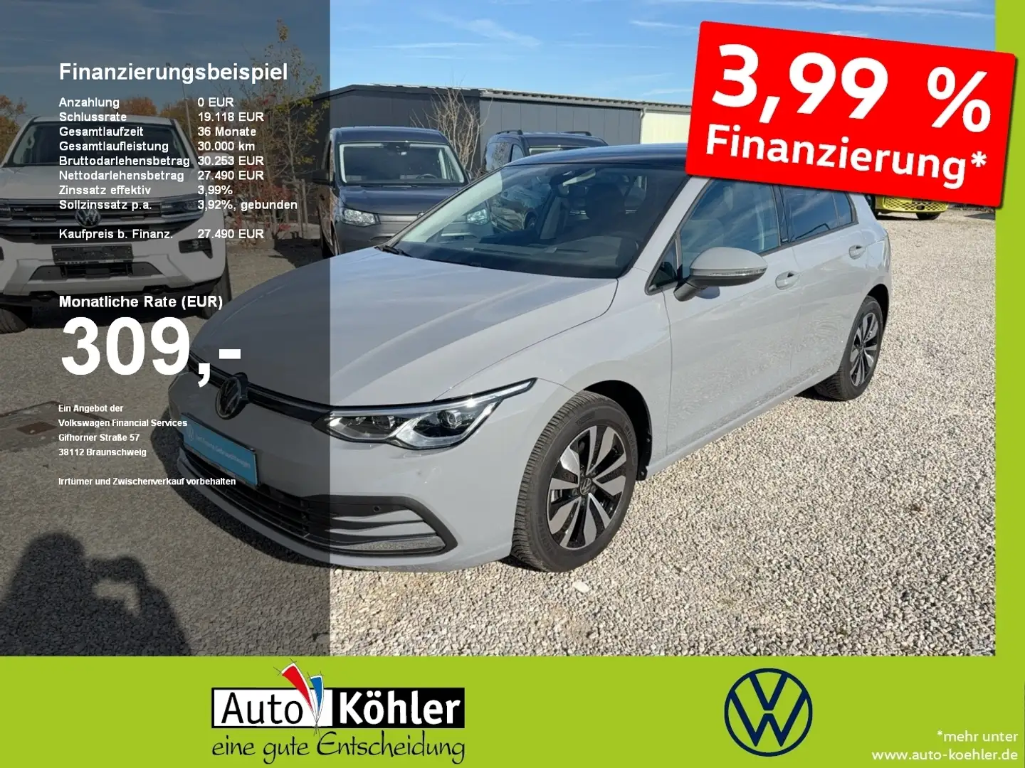 Volkswagen Golf Move TSi Head-Up Displ./ Matrix/Standheizung Grau - 1