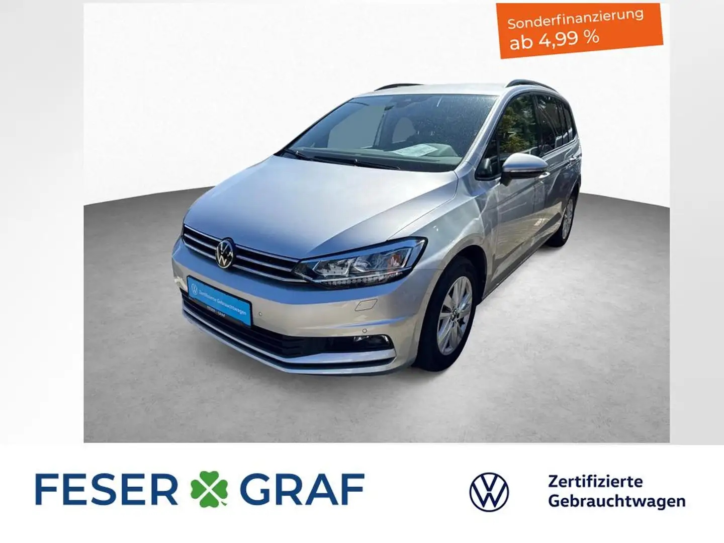 Volkswagen Touran Comfortline 2.0 TDI 7-DSG 7-Sitzer AHK Argent - 1