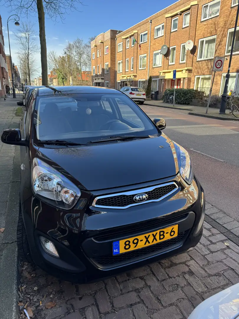 Kia Picanto 1.0 CVVT Comfort P. LAGE KM STAND! Zwart - 1
