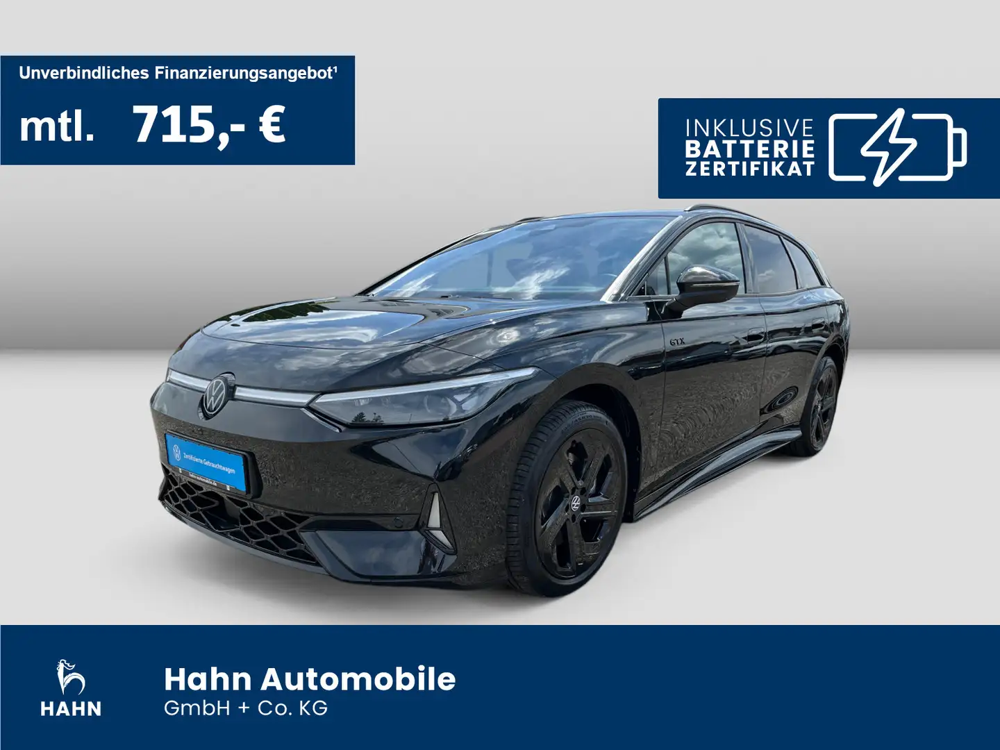 Volkswagen ID.7 Tourer GTX 4Mo AHK DCC Matrix 360° Wärmepum Schwarz - 1