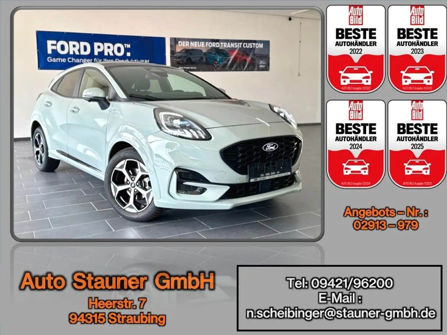 Ford Puma ST-Line 1.0 MHEV Automatik/ACC/AHK/PANO/SHZ Grau - 1
