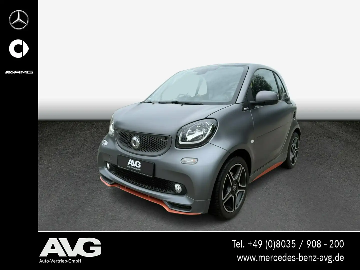 smart forTwo fortwo 66 kW | BRABUS asphaltgold JBL PANO RDK BC Gris - 1