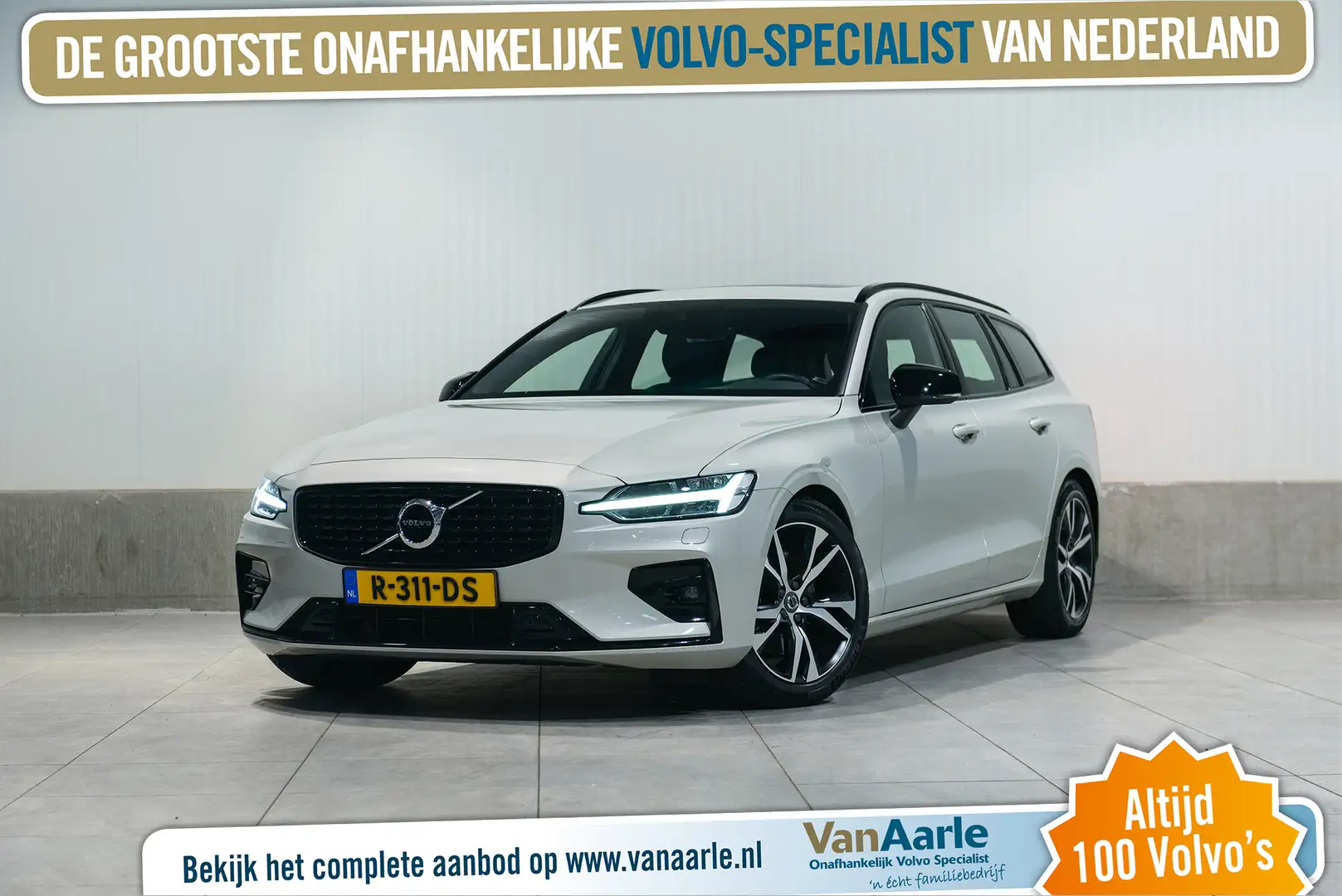 Volvo V60 B3 Aut. R-Design Stoelverwarming Leder Panoramadak Gris - 1