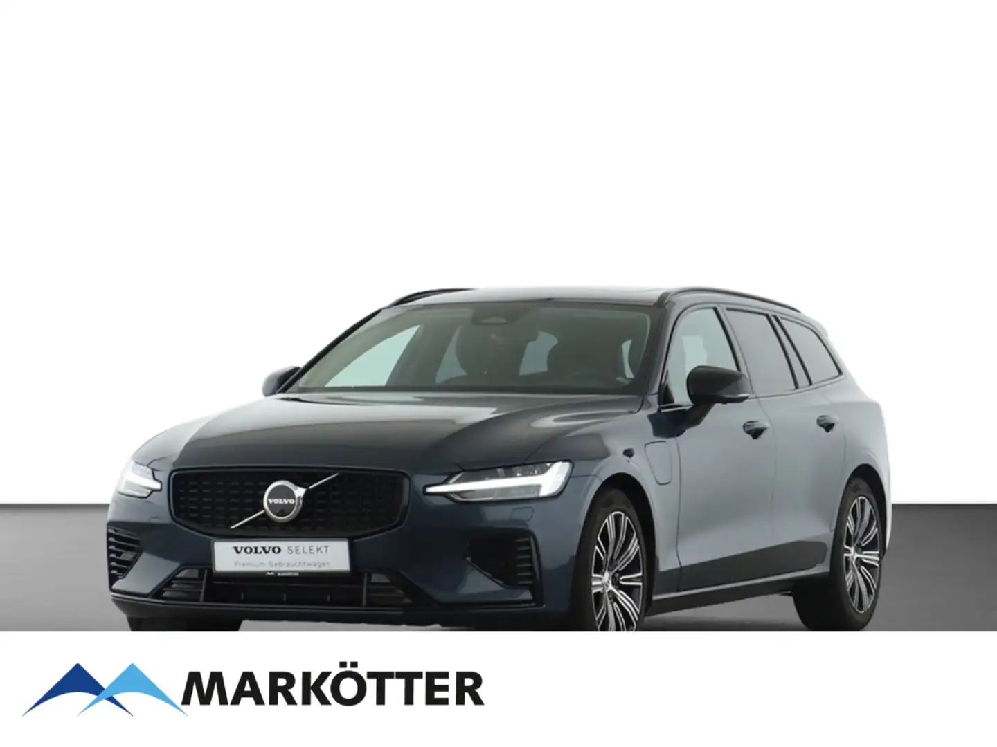 Volvo V60 T8 Recharge AWD Ultra Dark AHK/360/B&W/LHZ Blauw - 1