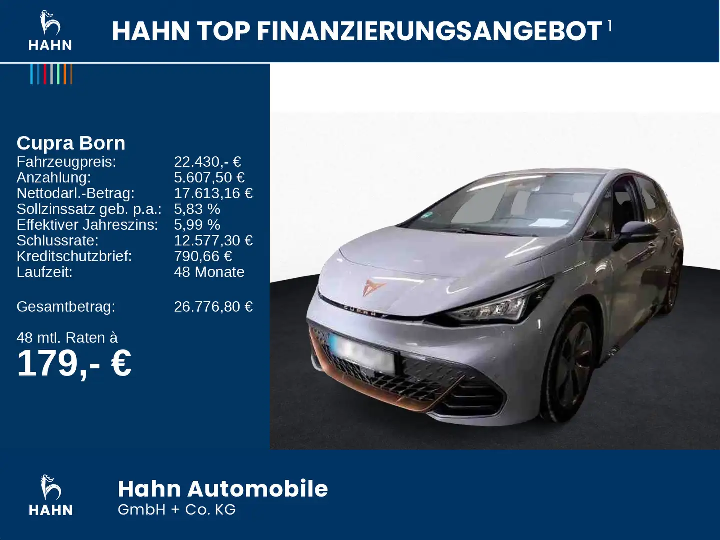 CUPRA Born Cupra Born 150 ACC Cam 18" PDC LED Navi Wärmepu Grau - 2