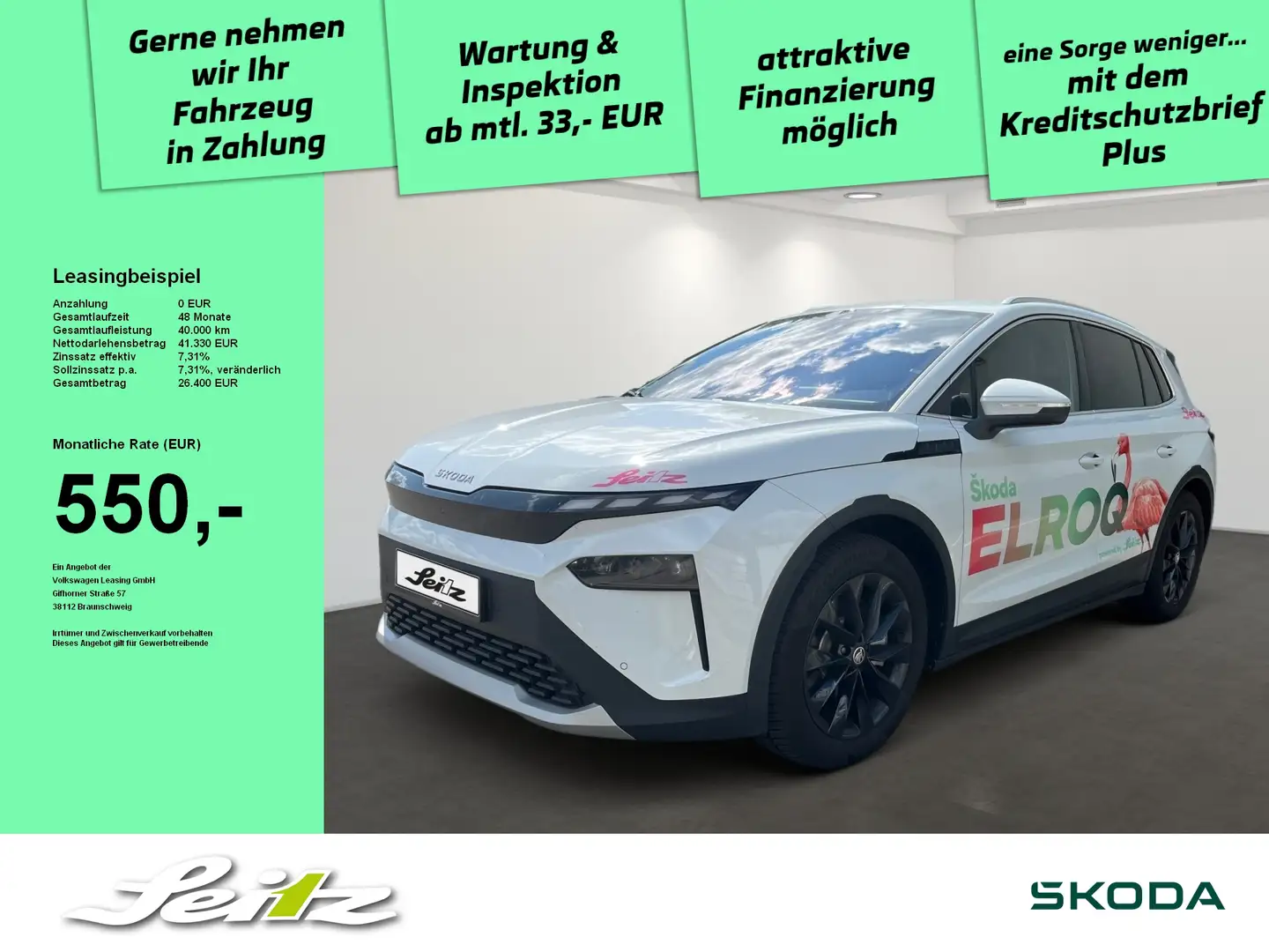 Skoda Elroq 85 *MATRIX*PDC*NAVI* Weiß - 1