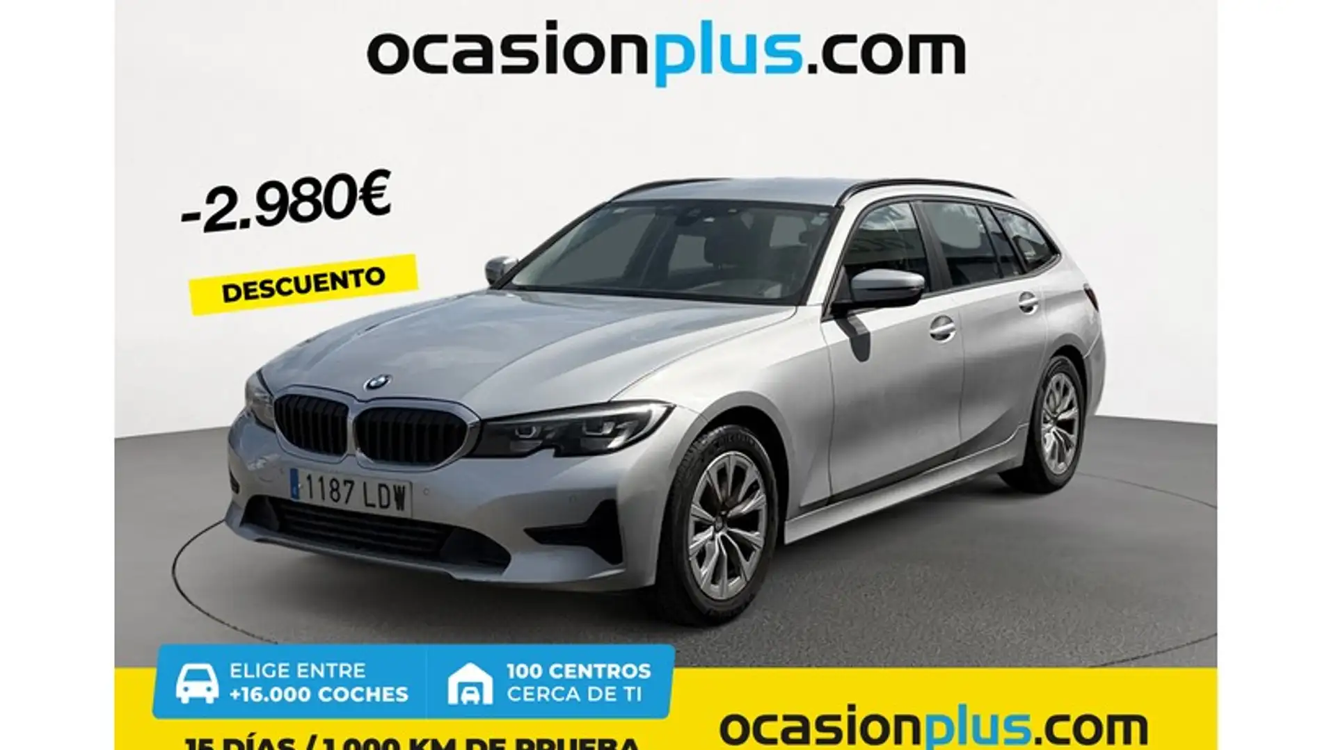BMW 318 318dA Touring Silber - 1