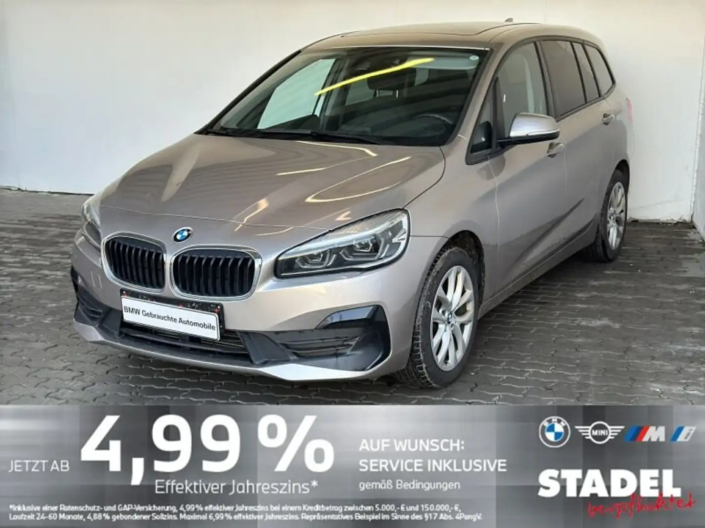 BMW 218 d xDr Gran Tourer Advantage LED.Pano.RFK.AHK Argent - 1