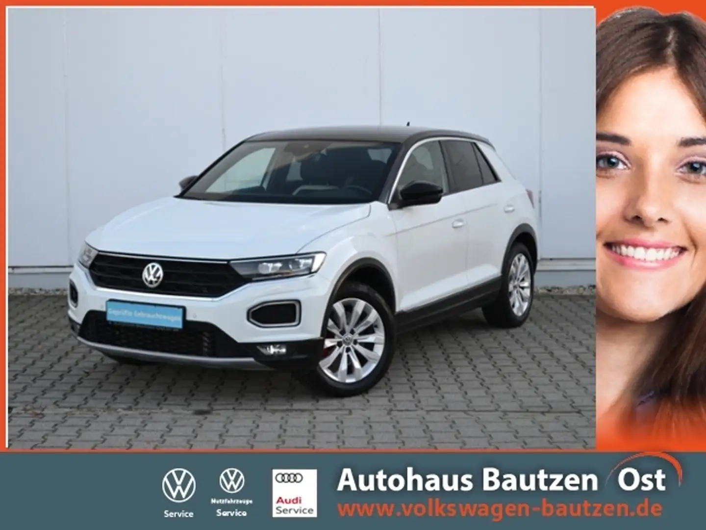Volkswagen T-Roc Sport 2.0 TSI 190 PS 4Motion DSG LED/17-ZOLL+SFW/ Weiß - 1