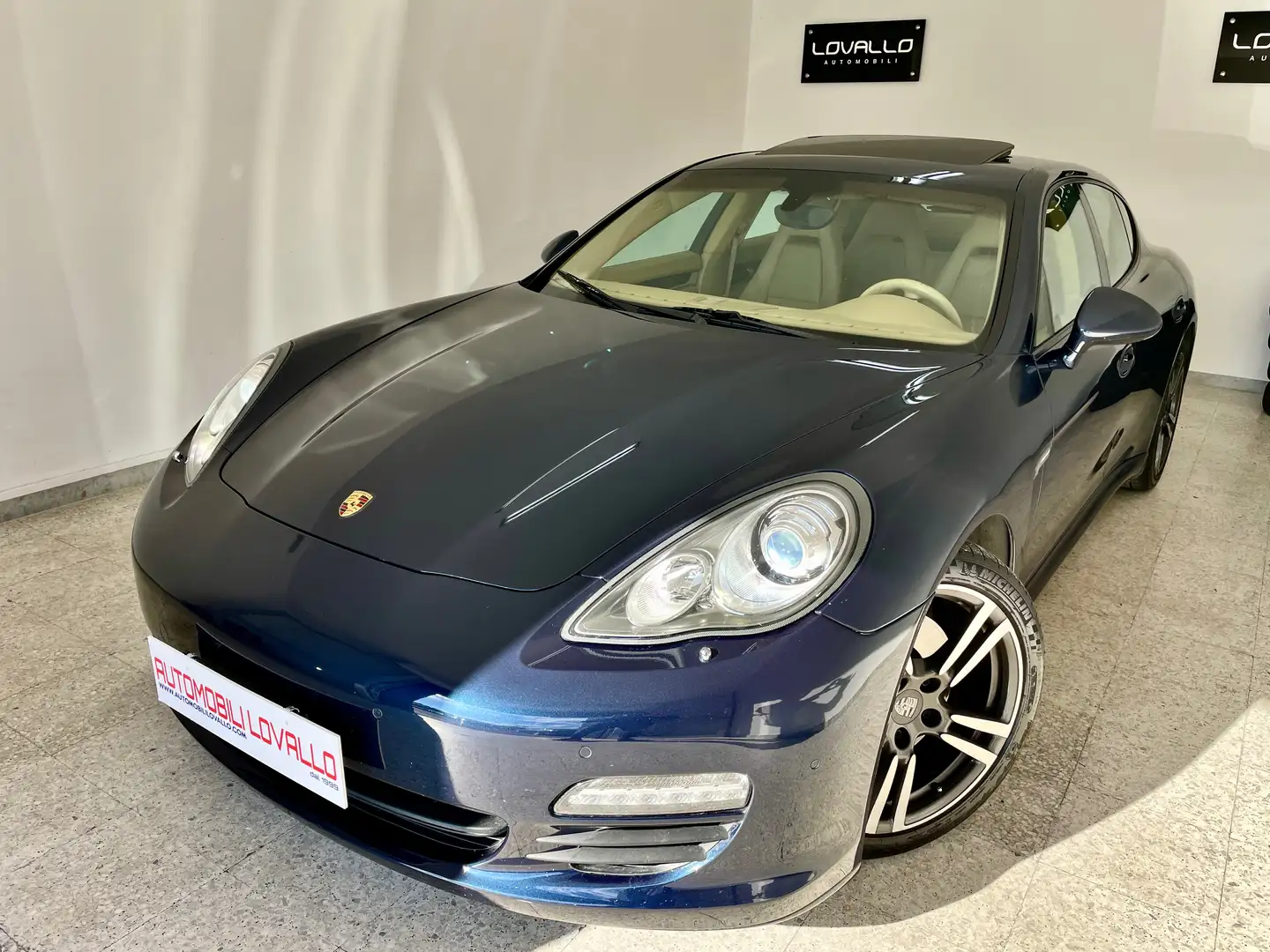 Porsche Panamera 3.0 Diesel TETTO-CERCHI 20-PELLE-SENS.PARK-NAVI Blu/Azzurro - 1