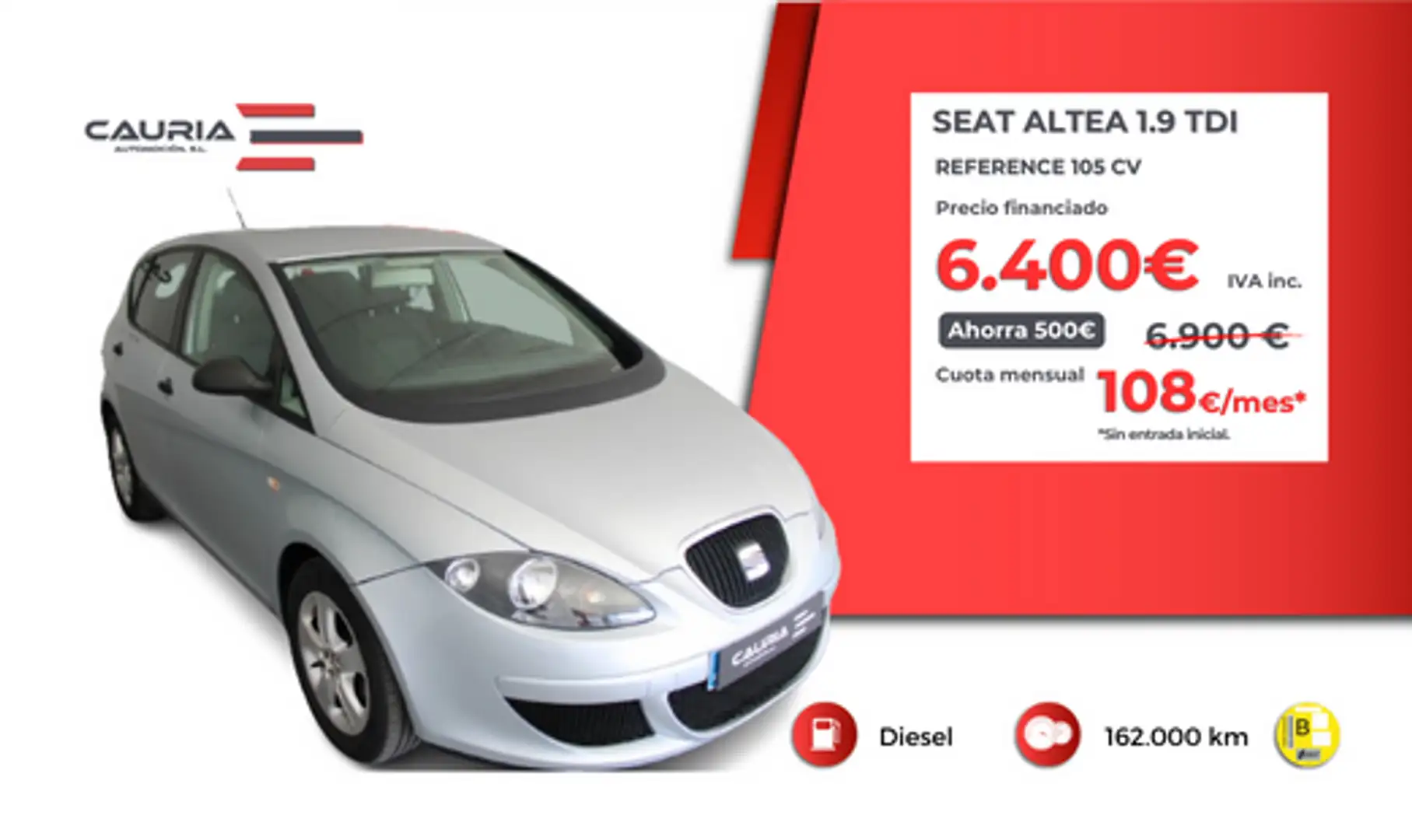 SEAT Altea 1.9TDI Reference Gris - 1