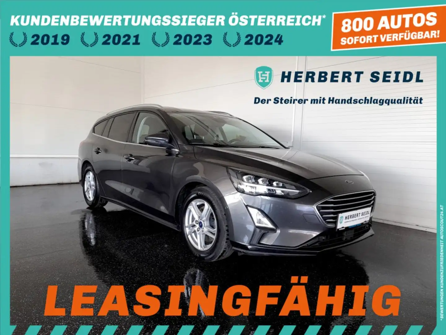 Ford Focus Turnier 2,0 EcoBlue  Titanium *VOLL-LED / NAVI / KAMERA / TEMPOMAT / SITZHZG / SPURHALTEASSISTENT* Grau - 1
