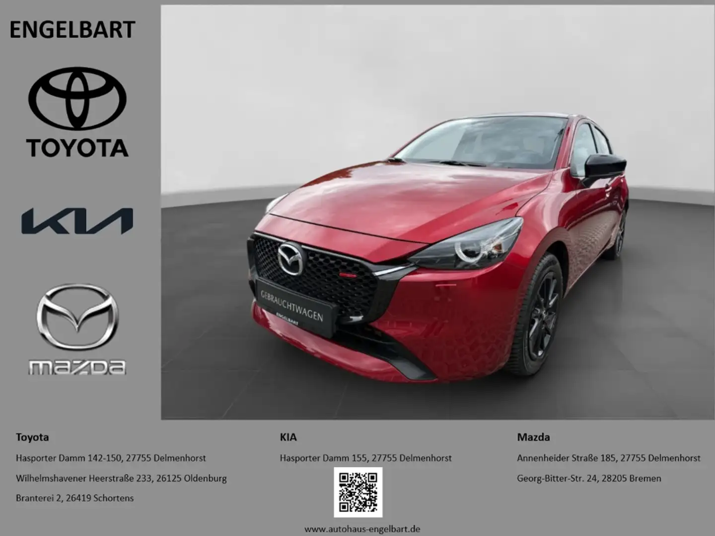 Mazda 2 Homura 1.5 SKYACTIV-G 90- M-Hybrid-Navi-SHZ-Klima- Rot - 1
