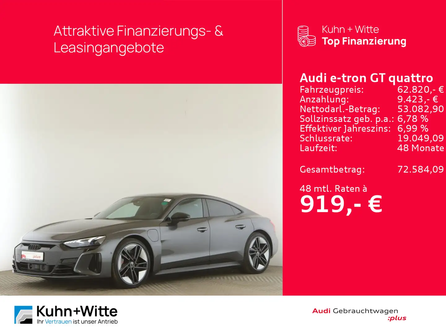Audi e-tron GT e-tron GT RS quattro *Pano*B&O*LUFT*Laser*RFK* Grau - 1