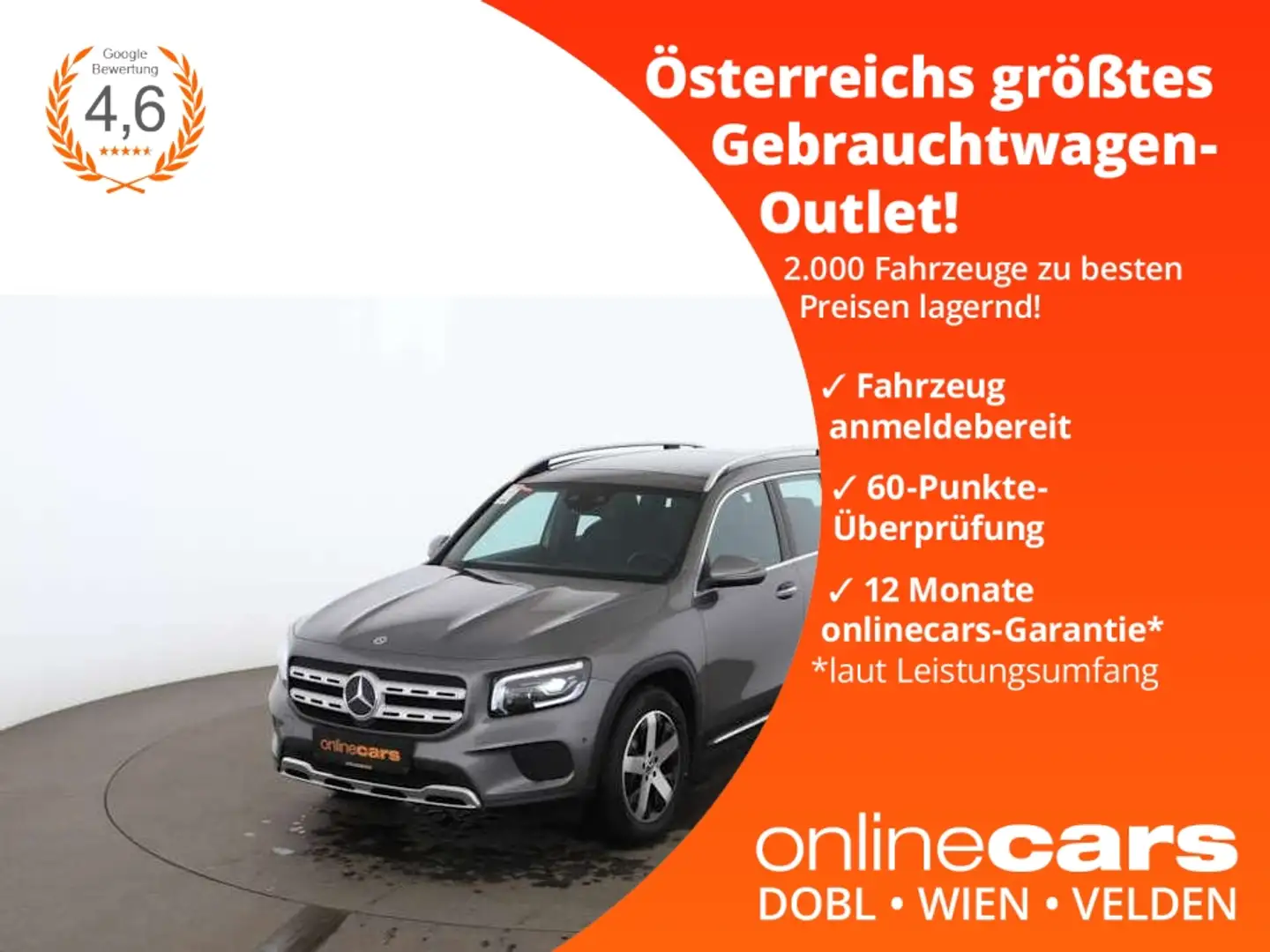 Mercedes-Benz GLB 200 d Progressive Aut LED SKY NAV LEDER R-CAM Grau - 1