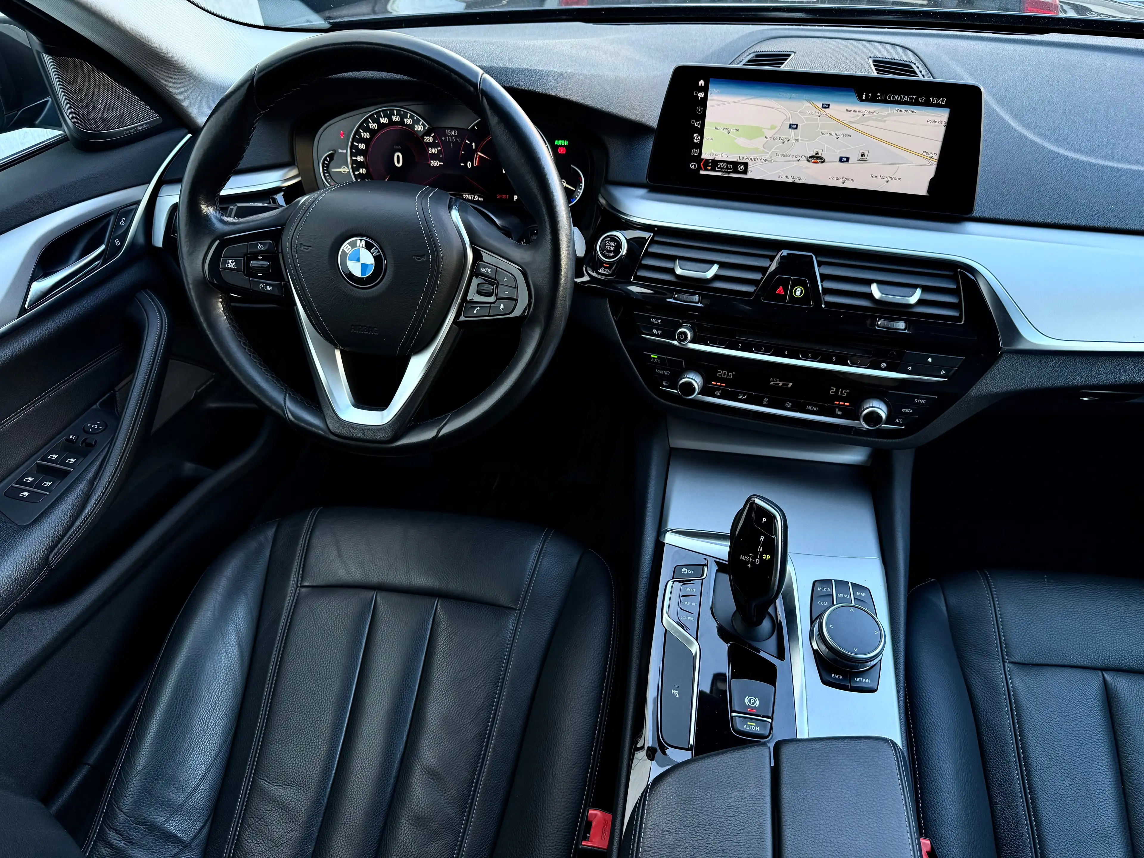 BMW 518 520dAS 163CV B.AUTO H&K NAVi CUiR CRUiSE CLiM JA18 — photo 9
