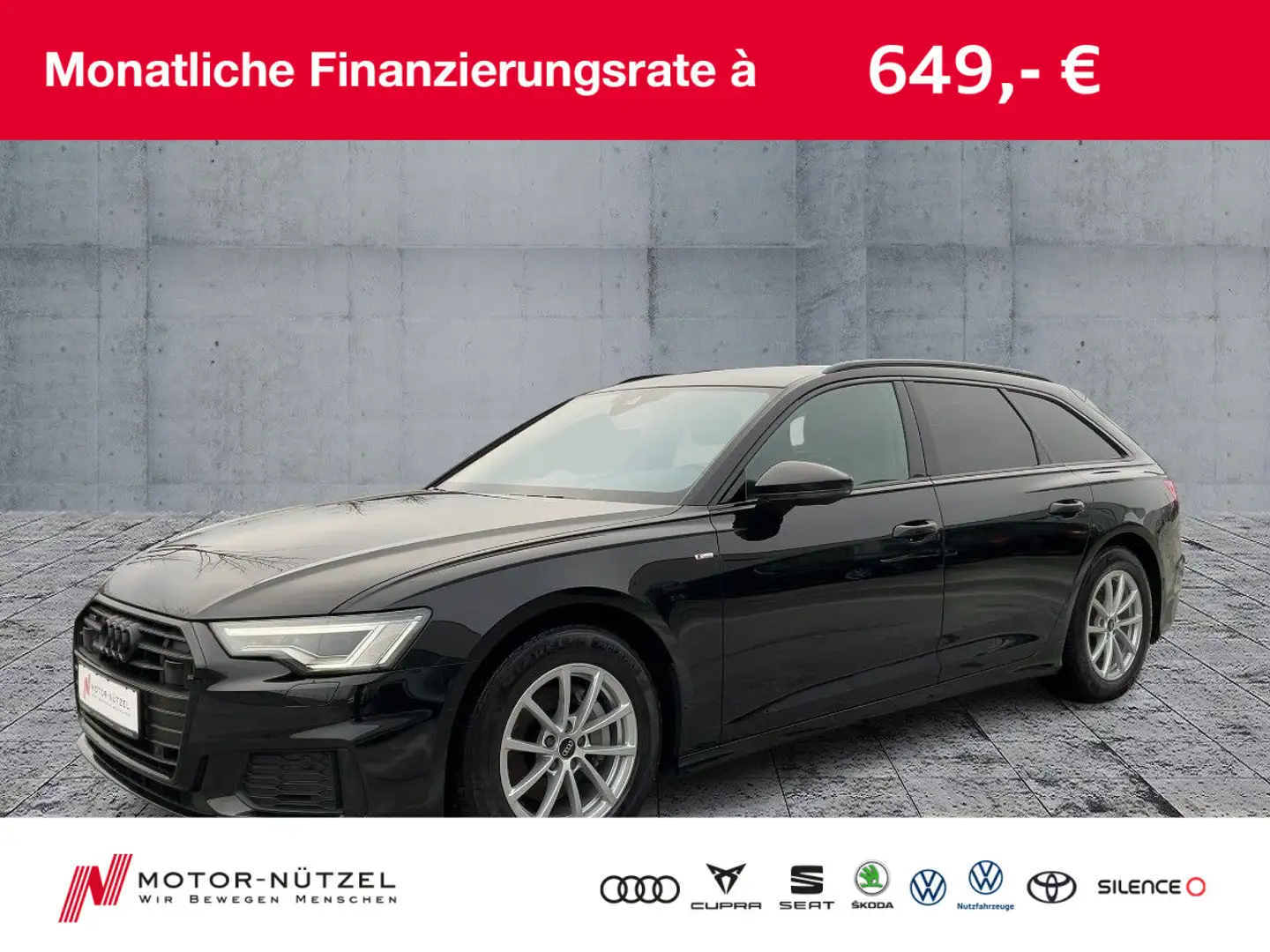 Audi A6 40 TDI QU S-TR 2xS-LINE MATRIX+NAVI+ACC Schwarz - 1