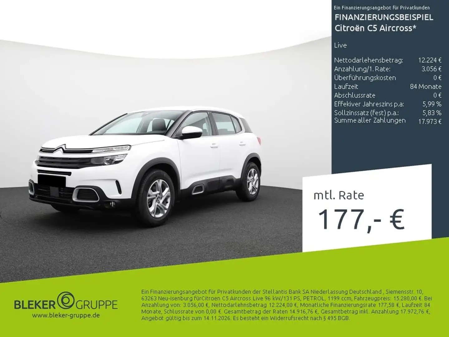 Citroen C5 Aircross Live Blanc - 1