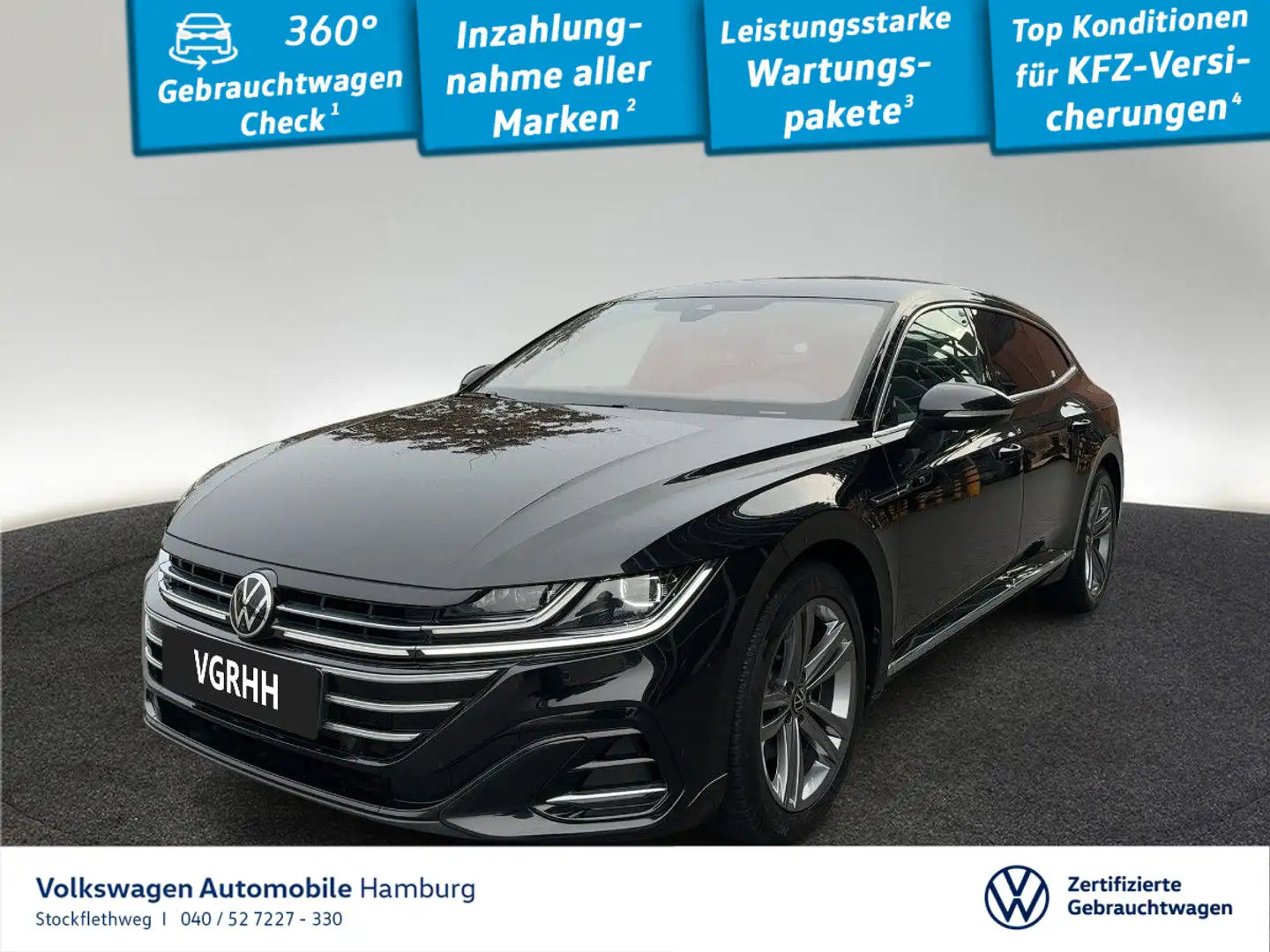 Volkswagen Arteon 2.0 TSI R-Line DSG AHK Kam Schwarz - 1