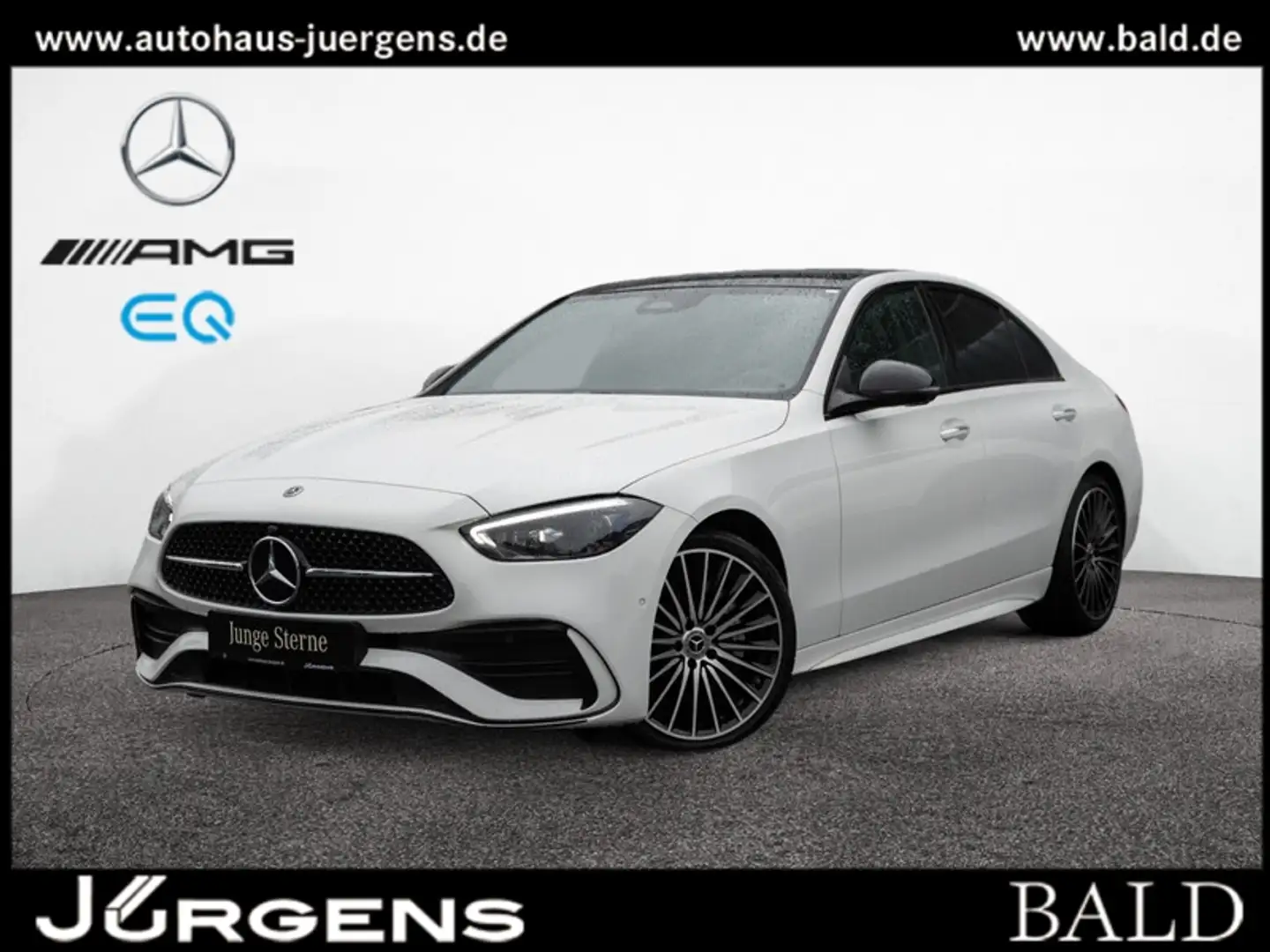 Mercedes-Benz C 300 4M AMG-Sport/DIGITAL/360/Pano/AHK/Night/19 Weiß - 2