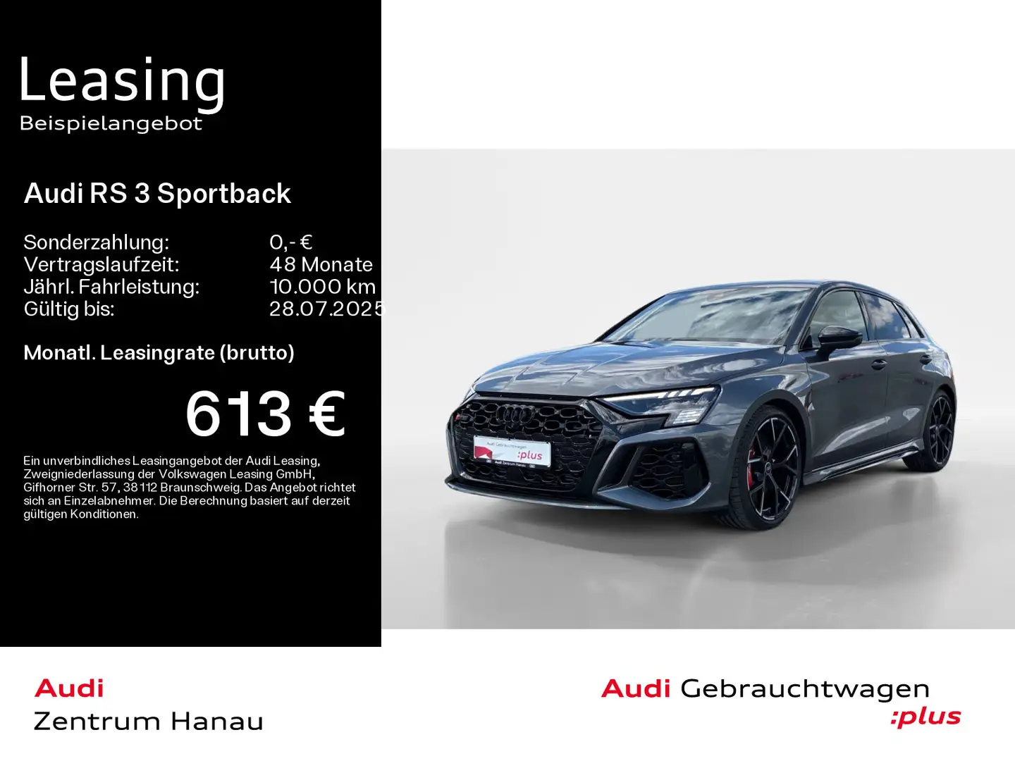 Audi RS3 *MATRIX*B&O*NAVI-PLUS*RS-AGA*OPTIK Сірий - 1