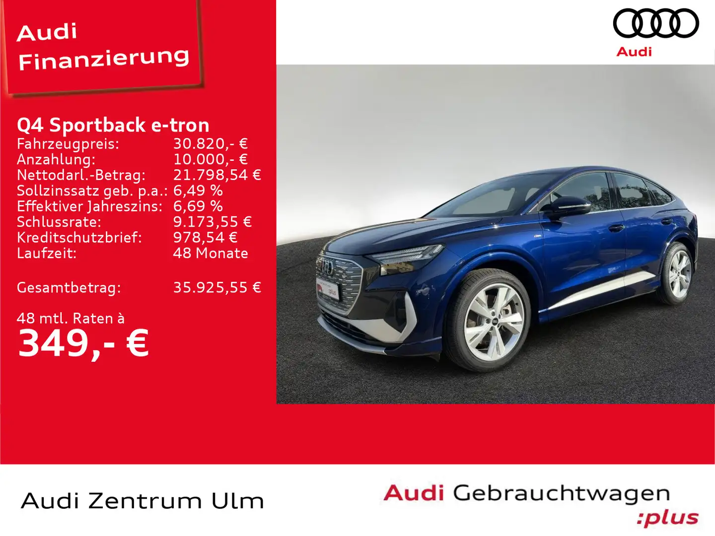 Audi Q4 e-tron 40 S-Line MATRIX SONOS NAVI+ Blau - 1