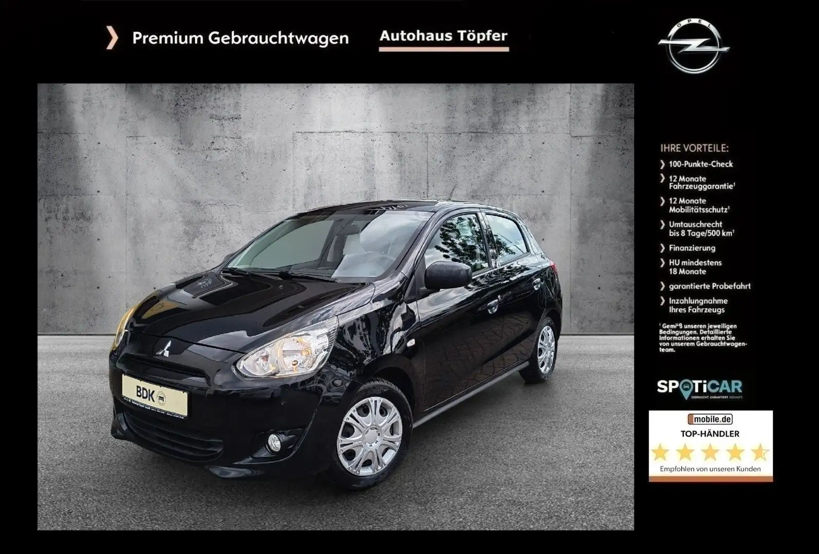 Mitsubishi Space Star "Diamant Edition" aus 1-Hand/Garantie Zwart - 1