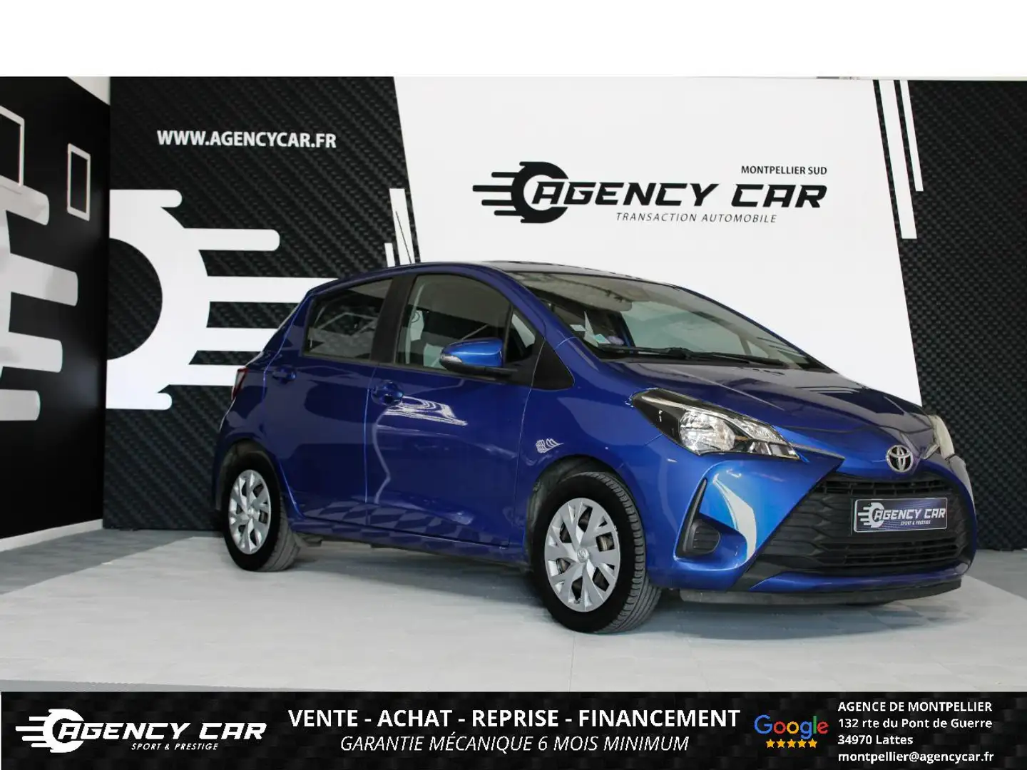 Toyota Yaris 1.0 - 70 VVT-i Ultimate 1ère main Suivi complet Bleu - 1