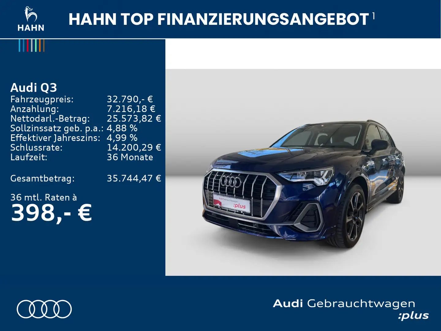 Audi Q3 45TFSIe S-tronic S-line Navi LED CAM Virtual Blau - 2