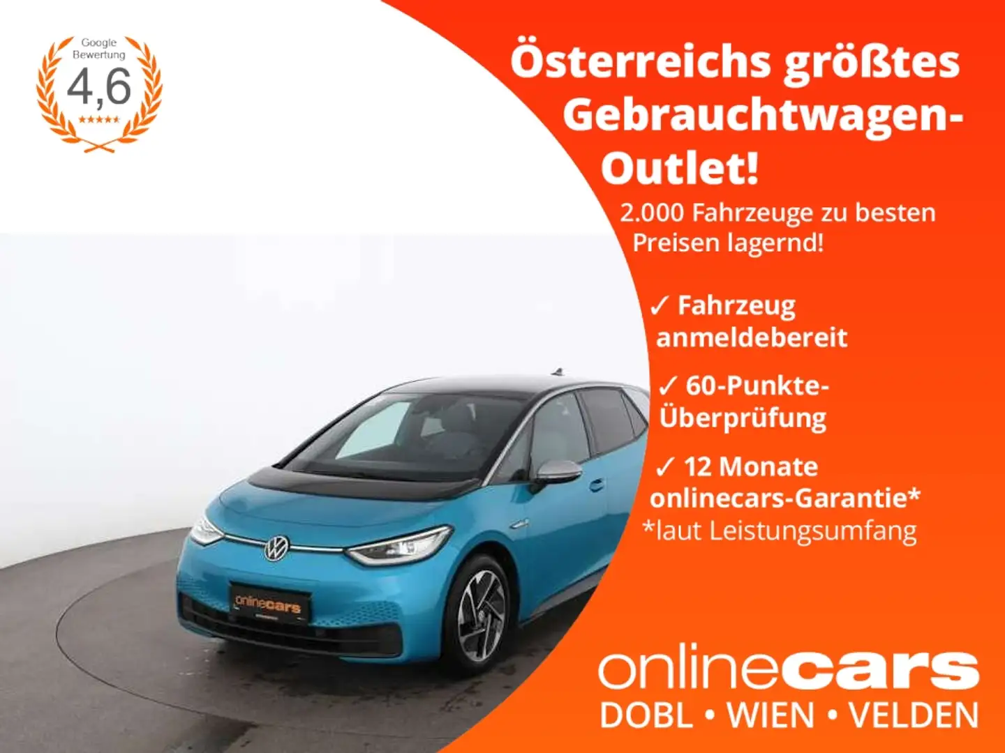 Volkswagen ID.3 Pro 1st Plus 58kWh Aut MATRIX RADAR NAVI Blau - 1