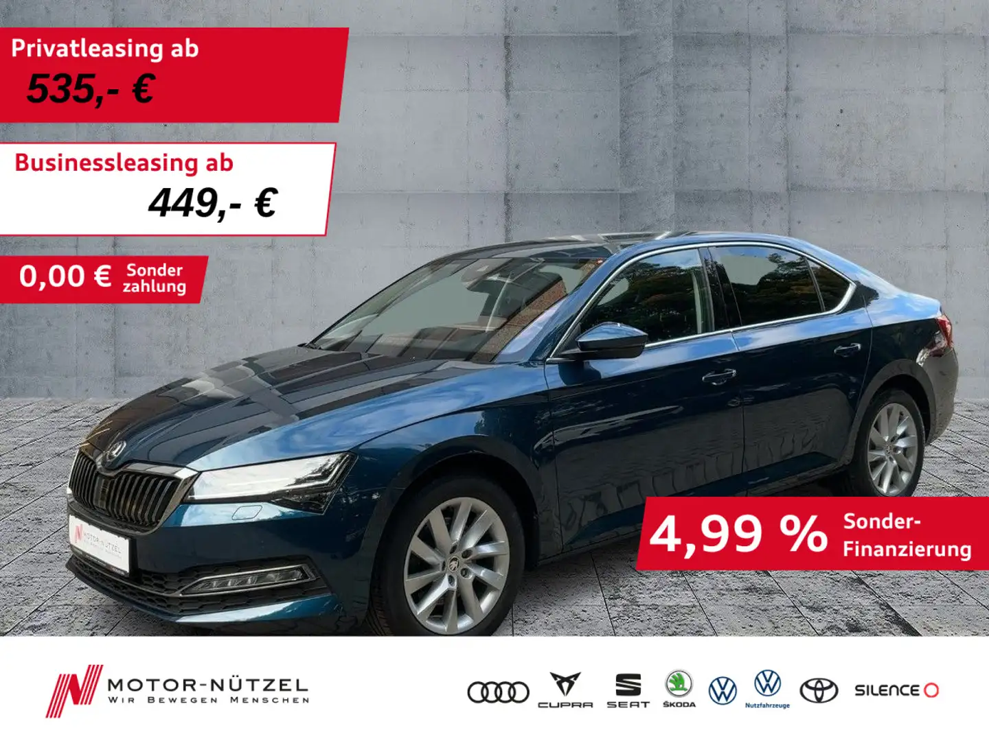 Skoda Superb 2.0 TDI 4x4 DSG STYLE MATRIX+AHK+STDHZG Blau - 1