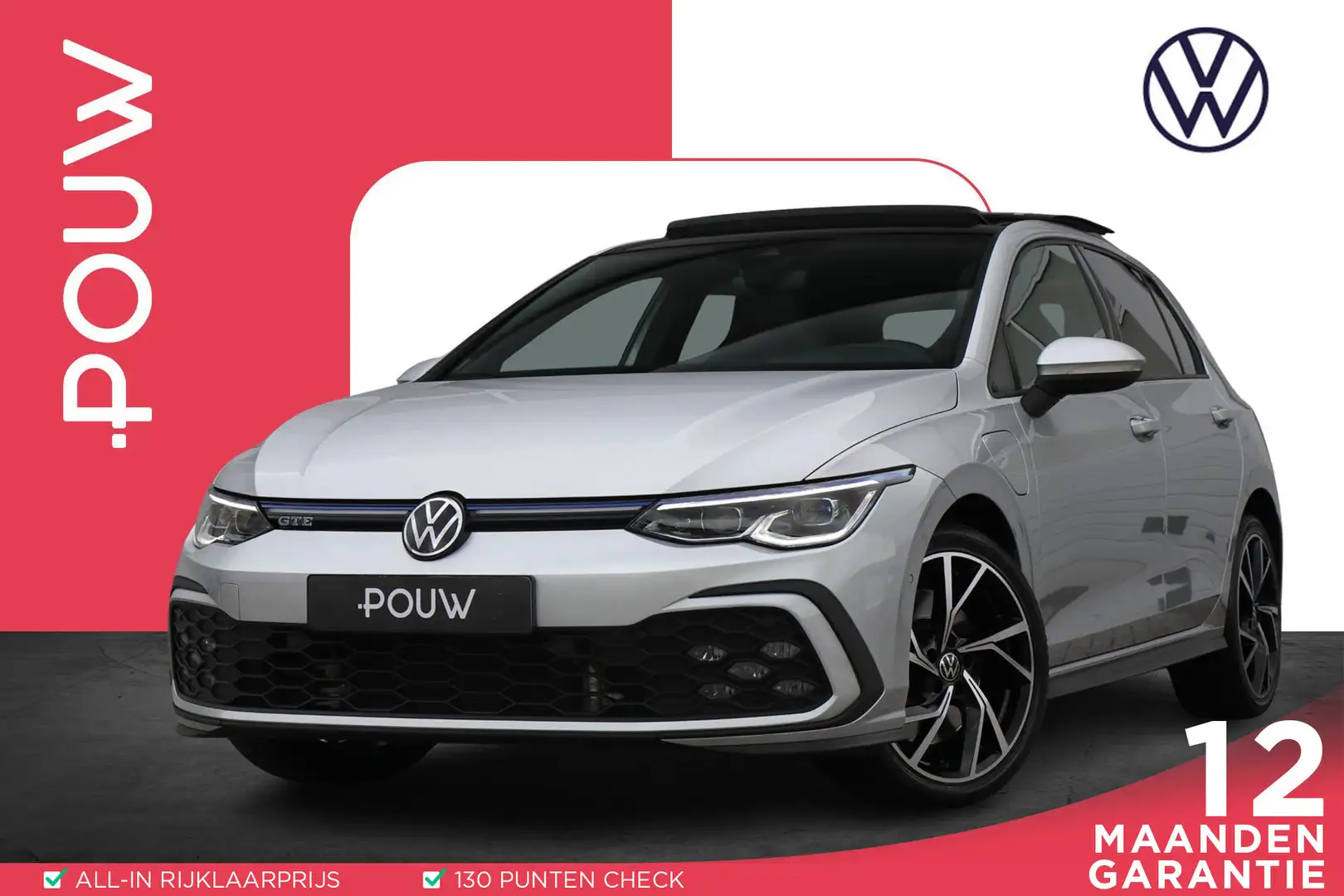 Volkswagen Golf GTE 1.4 eHybrid 245pk DSG | SoH 92% | Panoramadak | 19 Zilver - 1