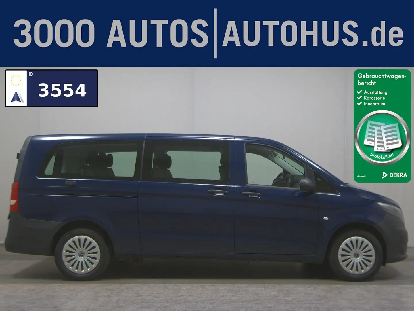Mercedes-Benz Vito CDI 8-Sitze Extralang Navi RfK PDC Shz BT Bleu - 1