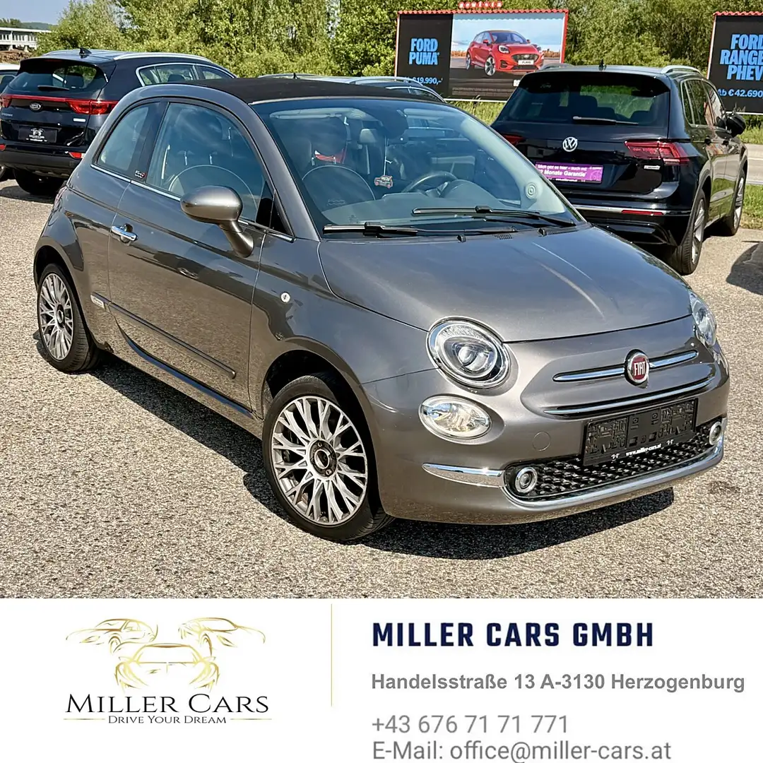 Fiat 500C ECO 1,2 69 Lounge*Servicegepflegt* Grau - 2
