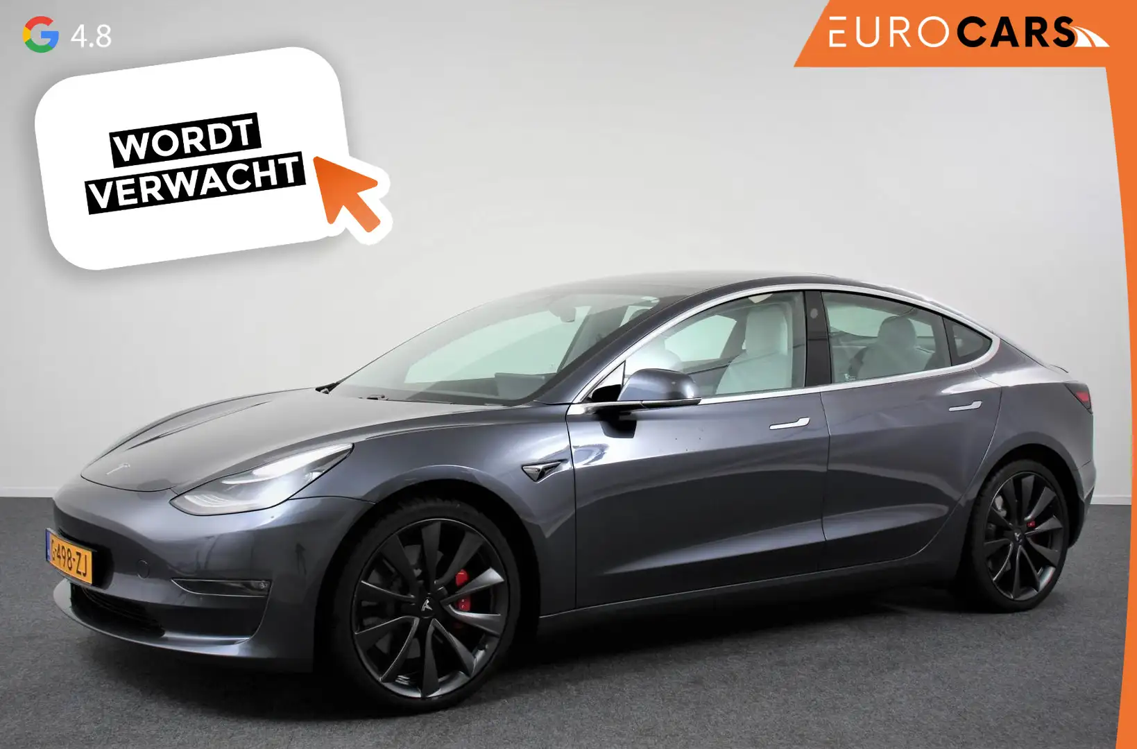 Tesla Model 3 Performance AWD 462pk | Panorama dak | Navigatie | Gris - 1
