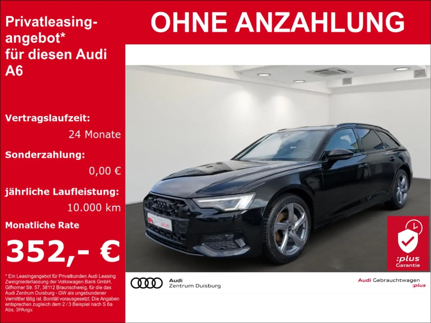 Audi A6 Avant 35 TDI advanced Zwart - 1