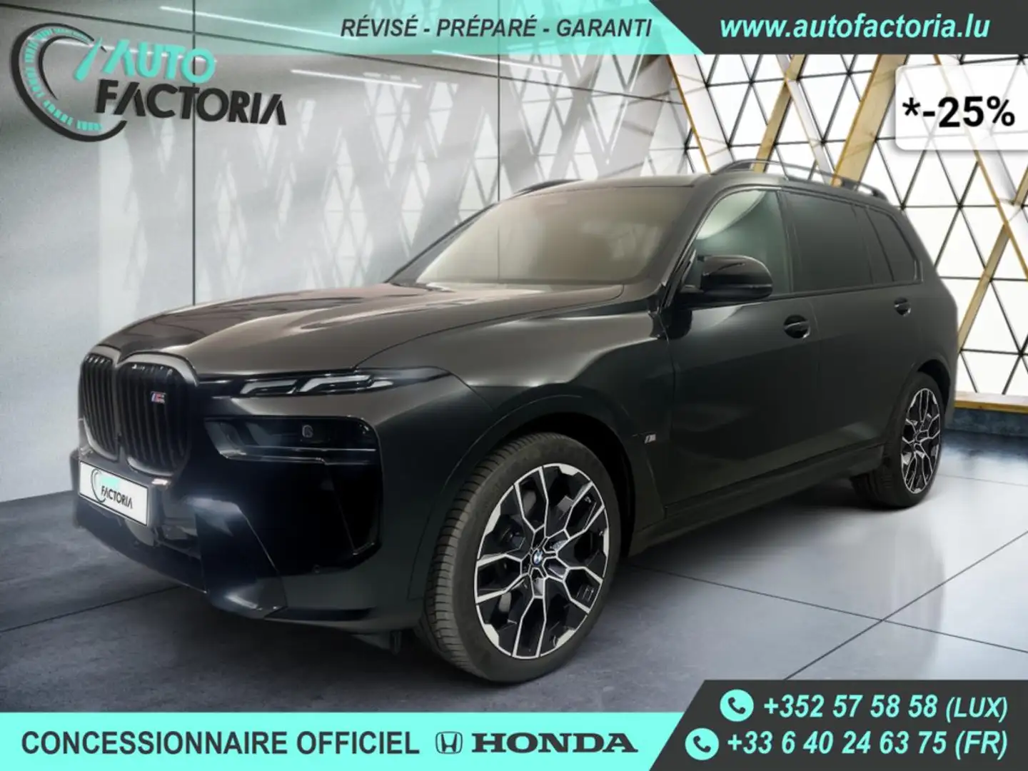 BMW X7 -25% M60I 530cv BVA8 4x4 PACK M 7PL+T.PANO+GPS+Opt Noir - 1